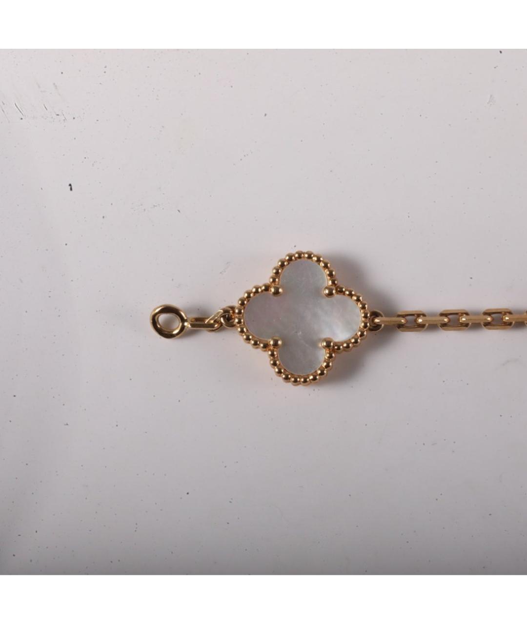VAN CLEEF & ARPELS Белый браслет из желтого золота, фото 2