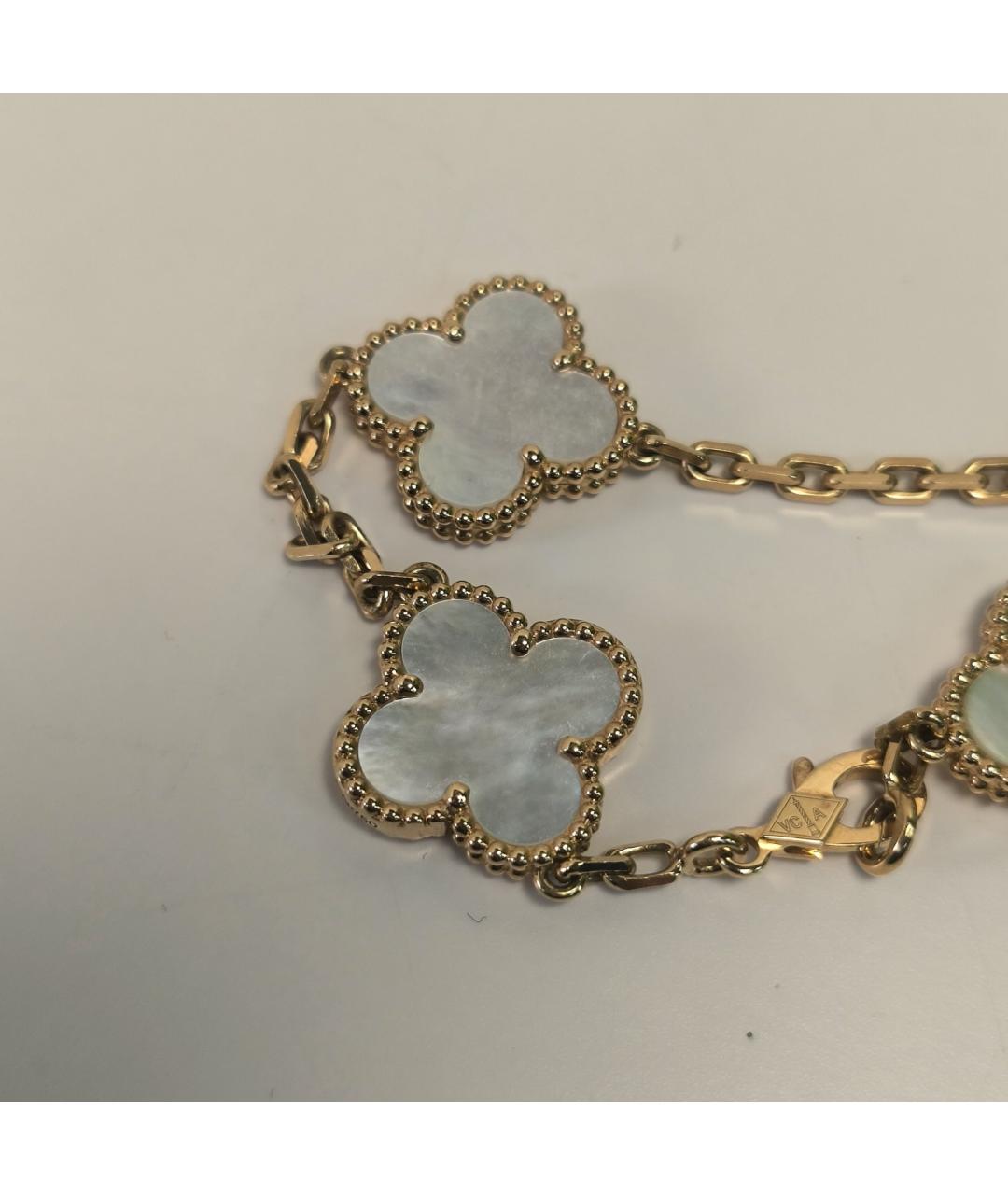 VAN CLEEF & ARPELS Белый браслет из желтого золота, фото 8