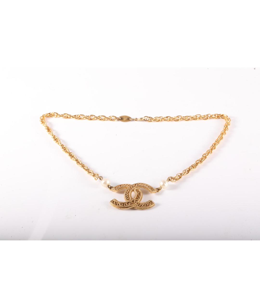 CHANEL Золотое металлическое колье, фото 6
