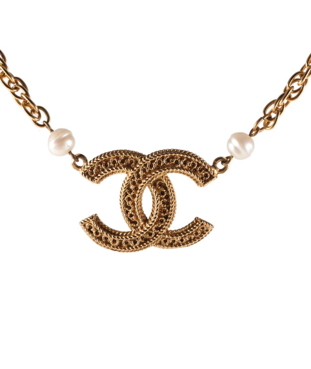 CHANEL Золотое металлическое колье, фото 1