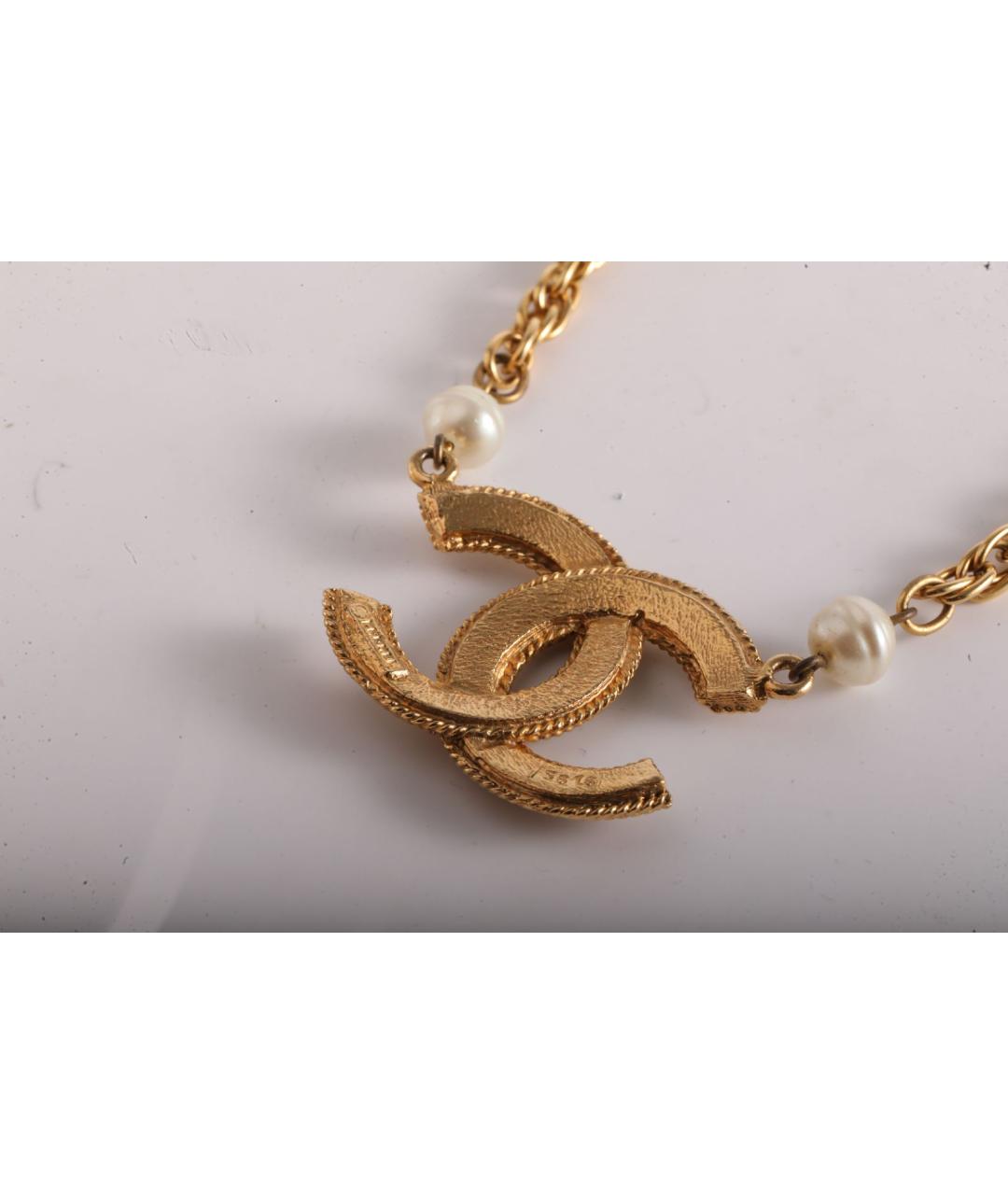 CHANEL Золотое металлическое колье, фото 4