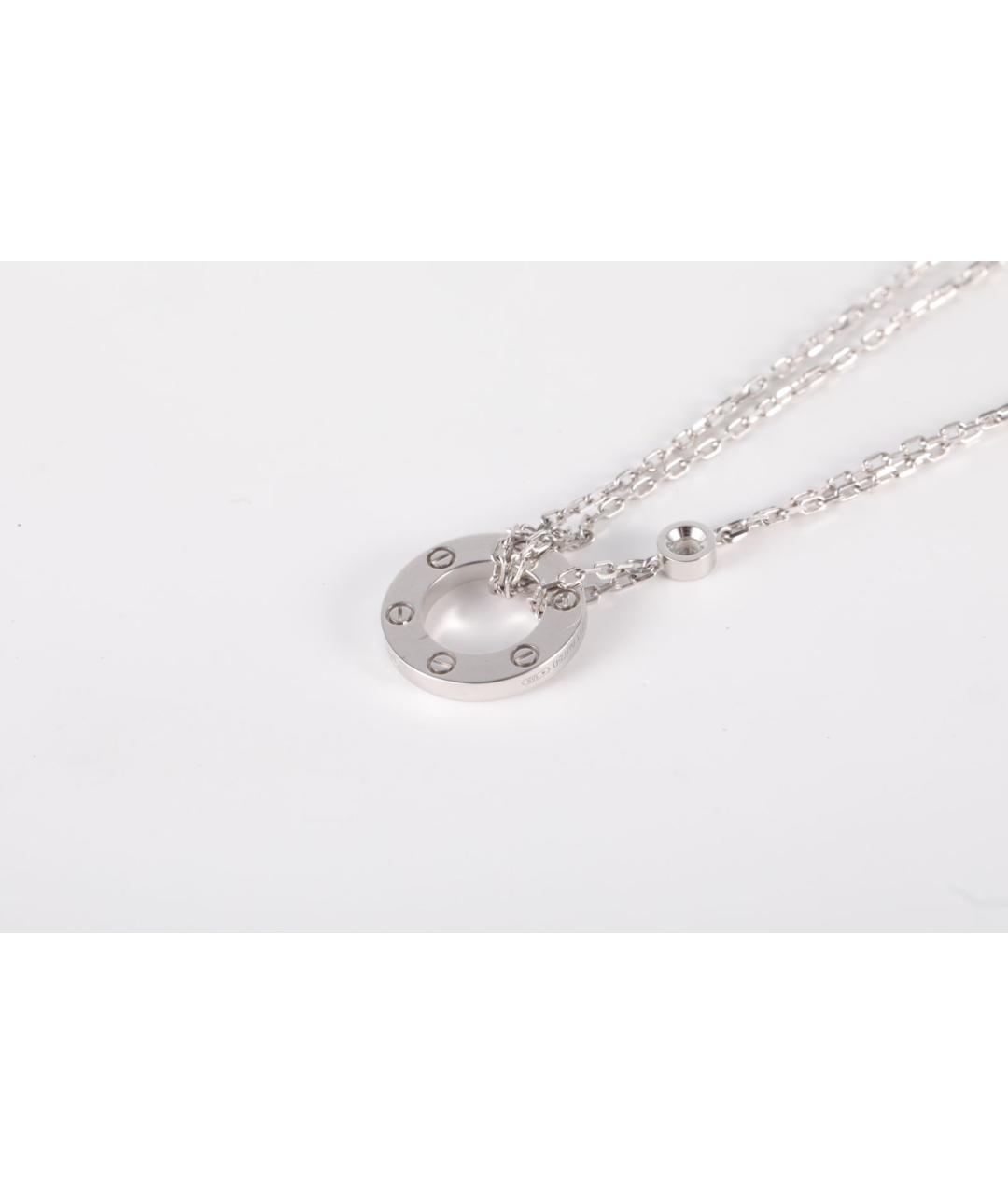 CARTIER Серебряное колье из белого золота, фото 3