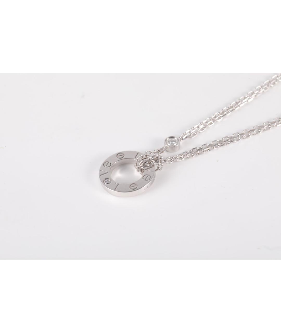 CARTIER Серебряное колье из белого золота, фото 2