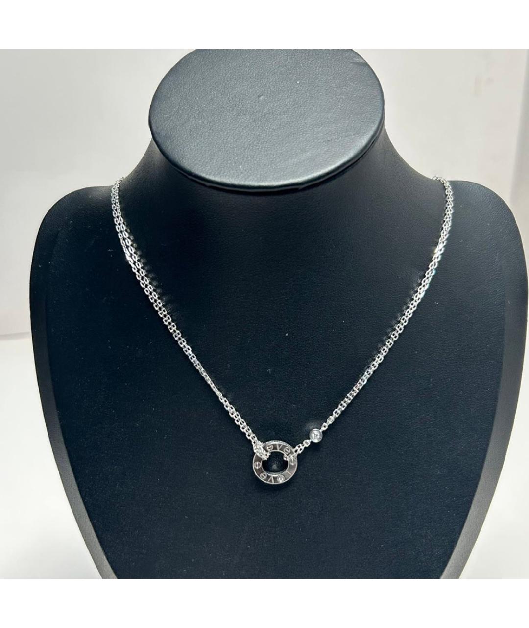 CARTIER Серебряное колье из белого золота, фото 6