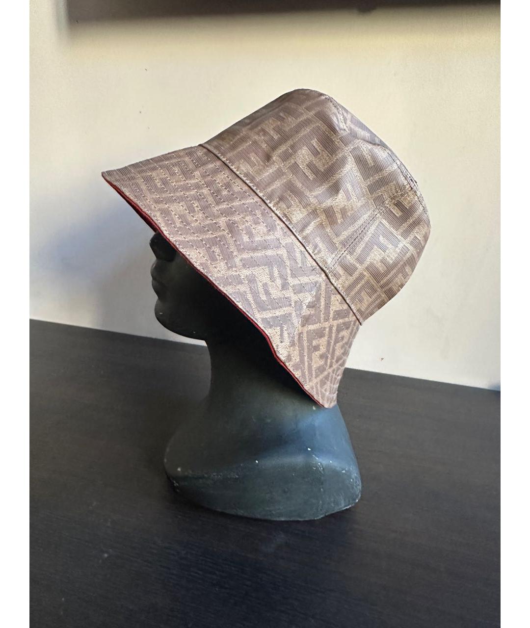 FENDI Коричневая хлопковая панама, фото 2