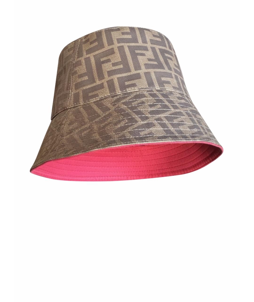 FENDI Коричневая хлопковая панама, фото 1