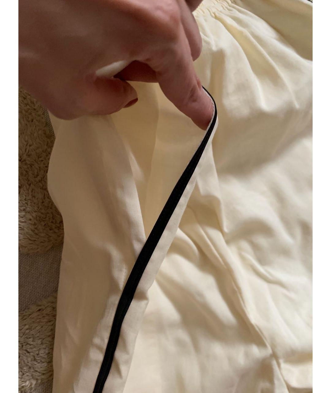 TORY BURCH Бежевые хлопковые брюки широкие, фото 5