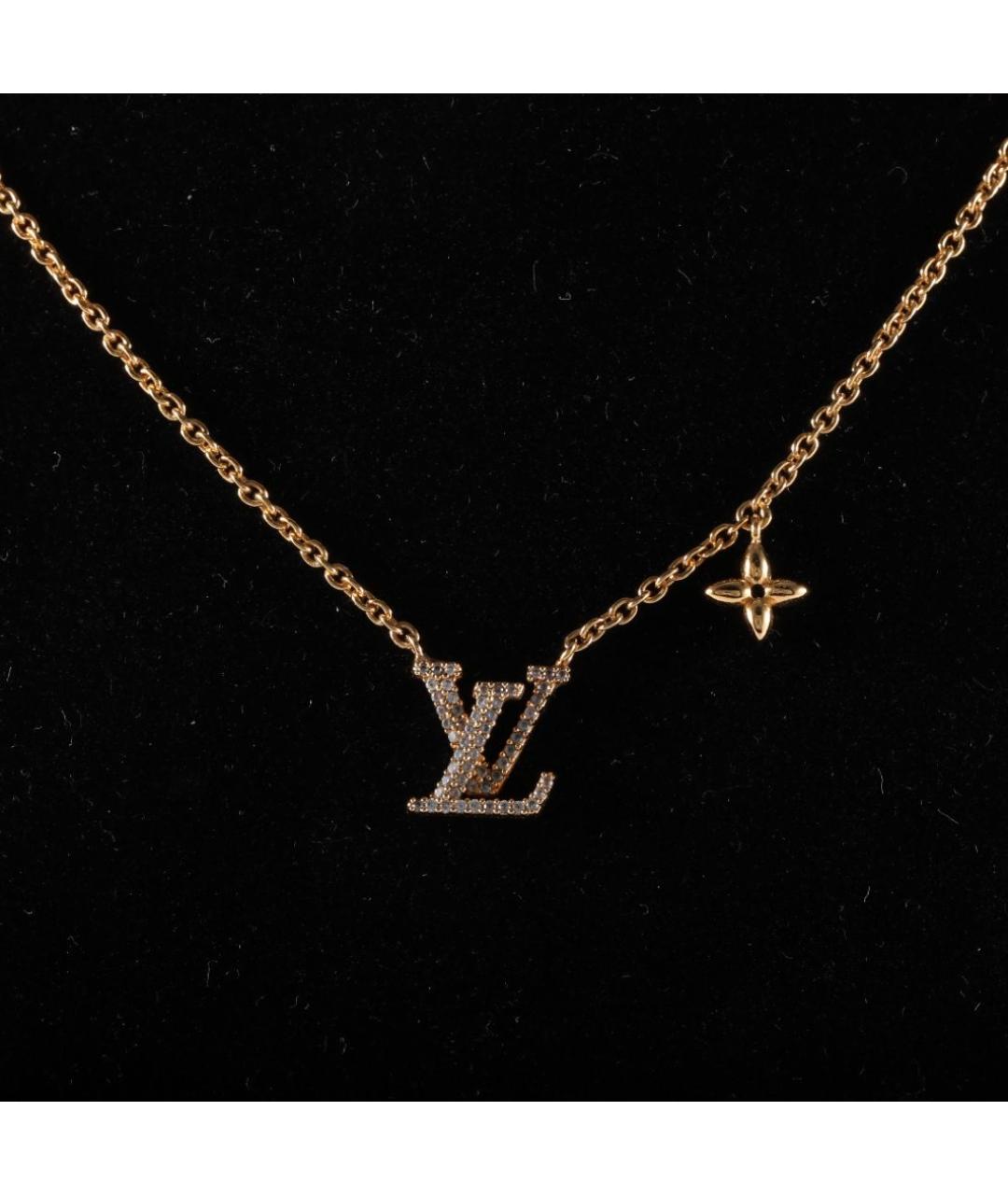 LOUIS VUITTON Золотое металлическое колье, фото 7
