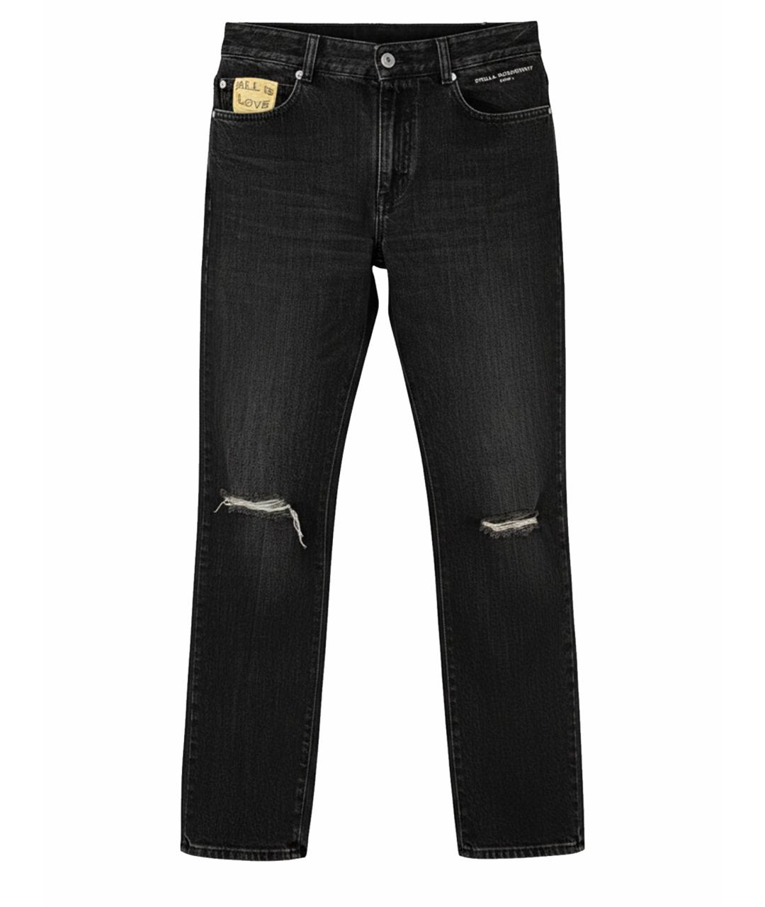 STELLA MCCARTNEY Черные хлопковые прямые джинсы, фото 1