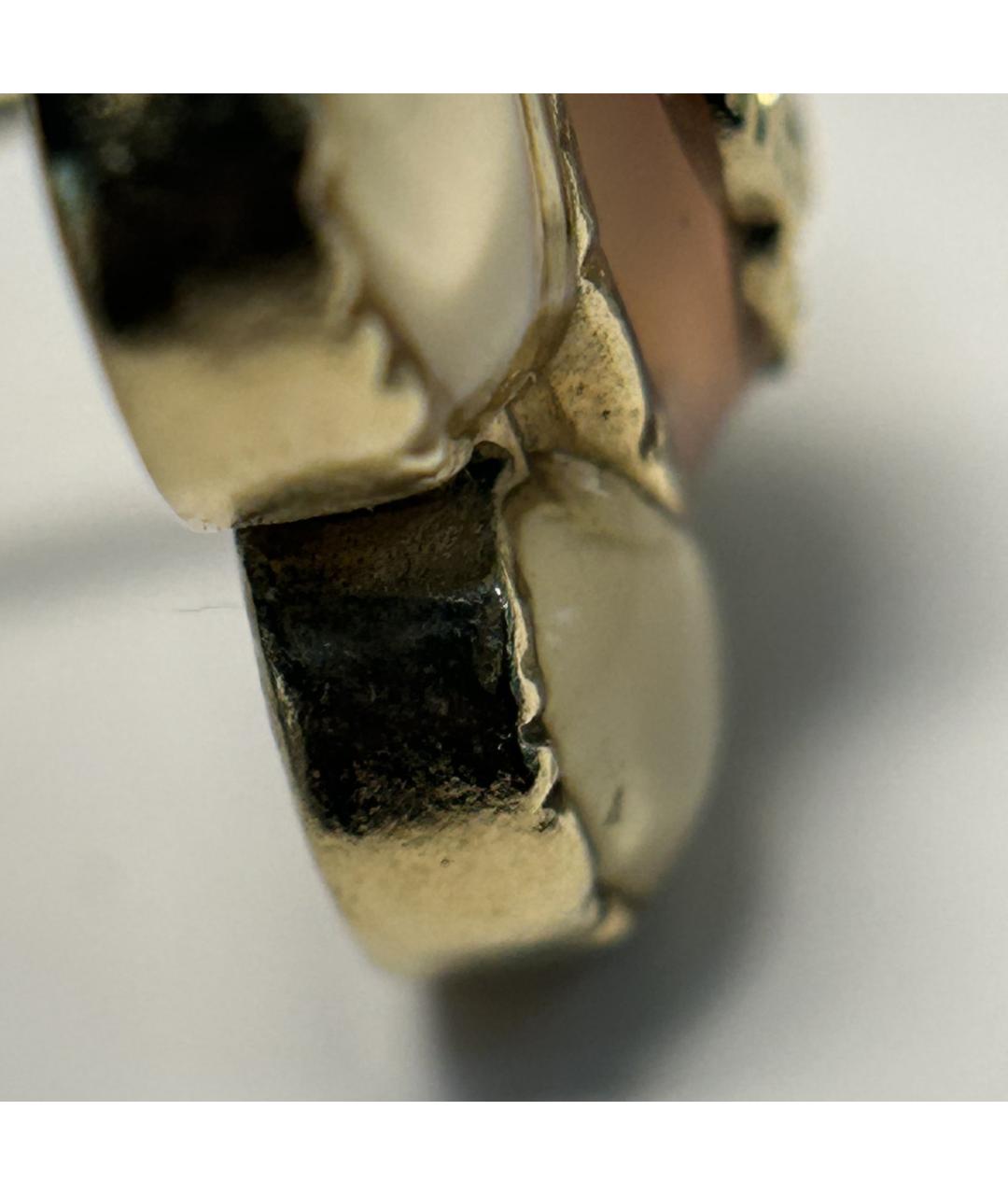 CHANEL Бежевые металлические серьги, фото 8