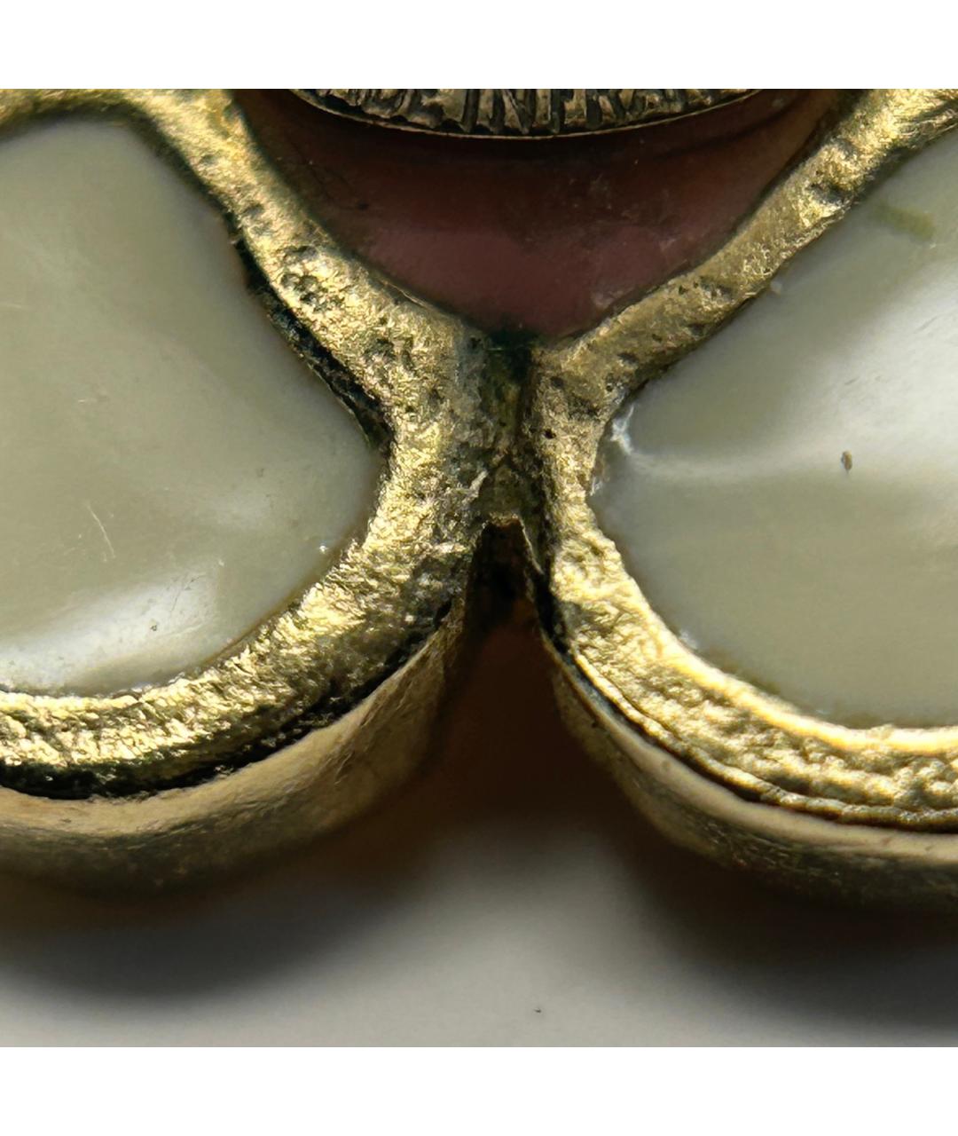 CHANEL Бежевые металлические серьги, фото 9