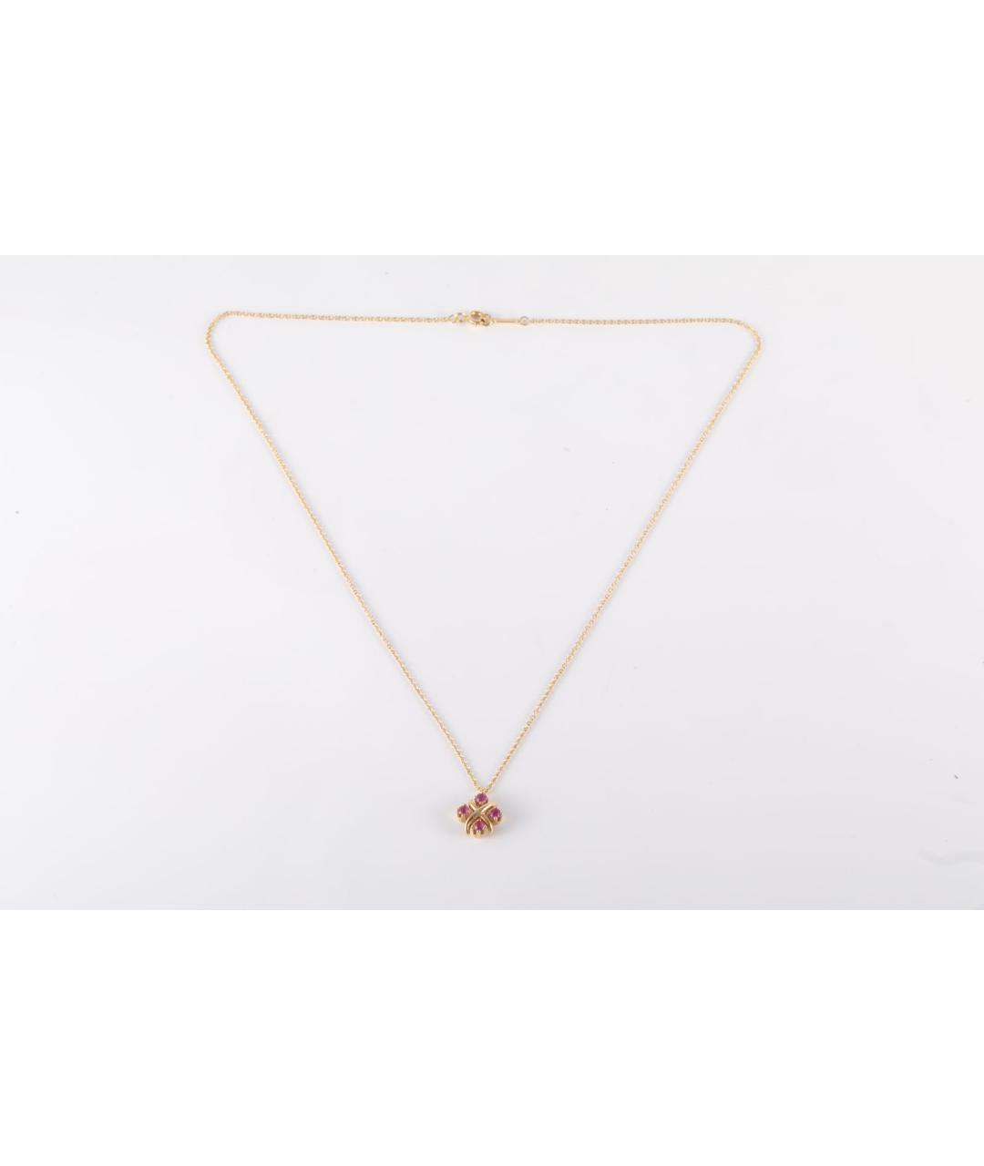 TIFFANY&CO Розовая подвеска из желтого золота, фото 6