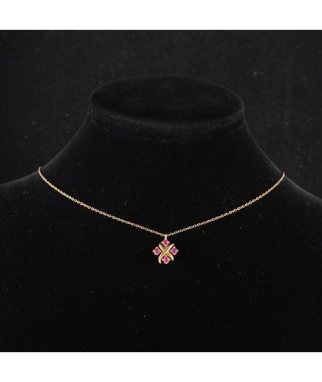 TIFFANY&CO Розовая подвеска из желтого золота, фото 7