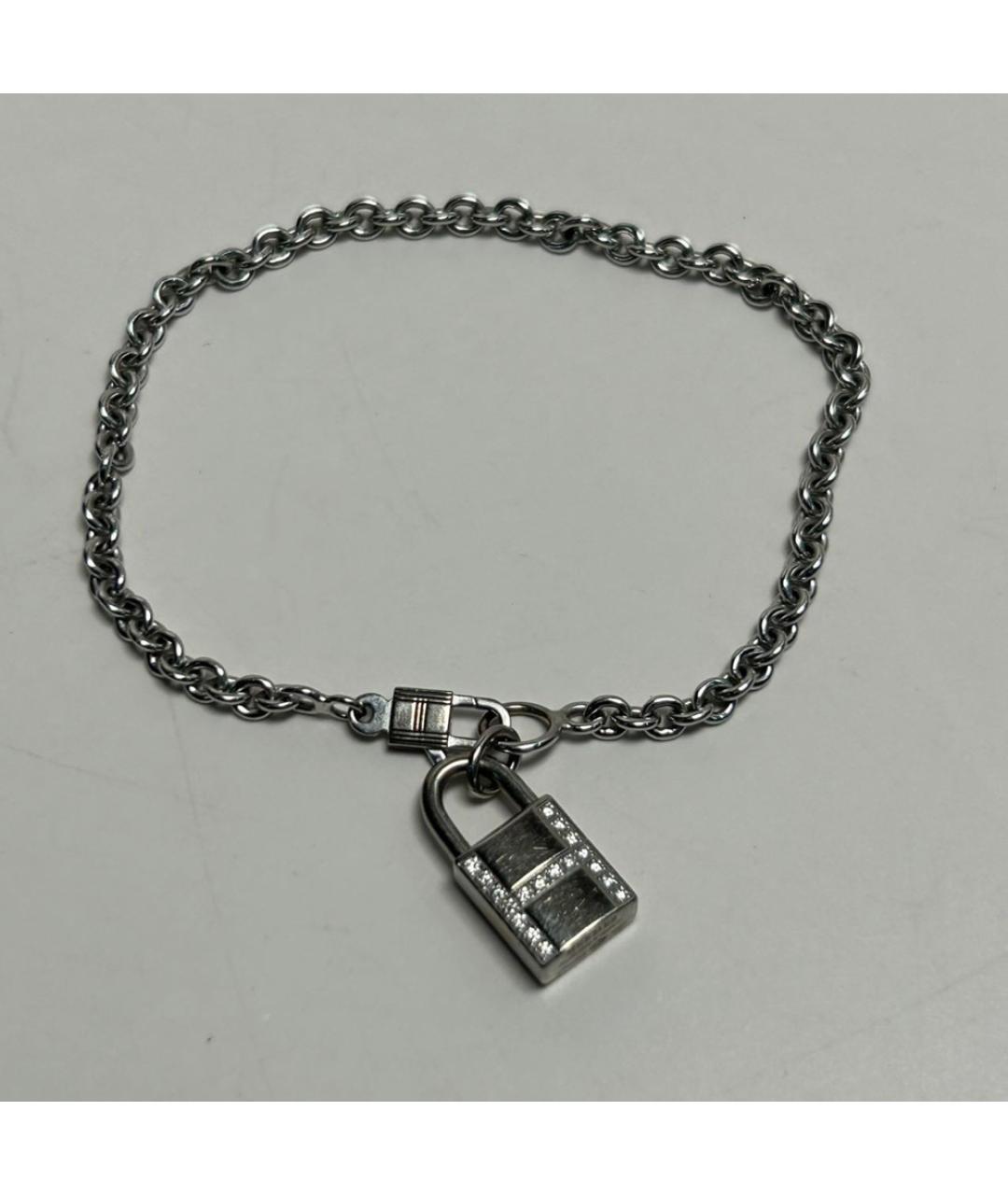 HERMES Серебрянный браслет из белого золота, фото 9