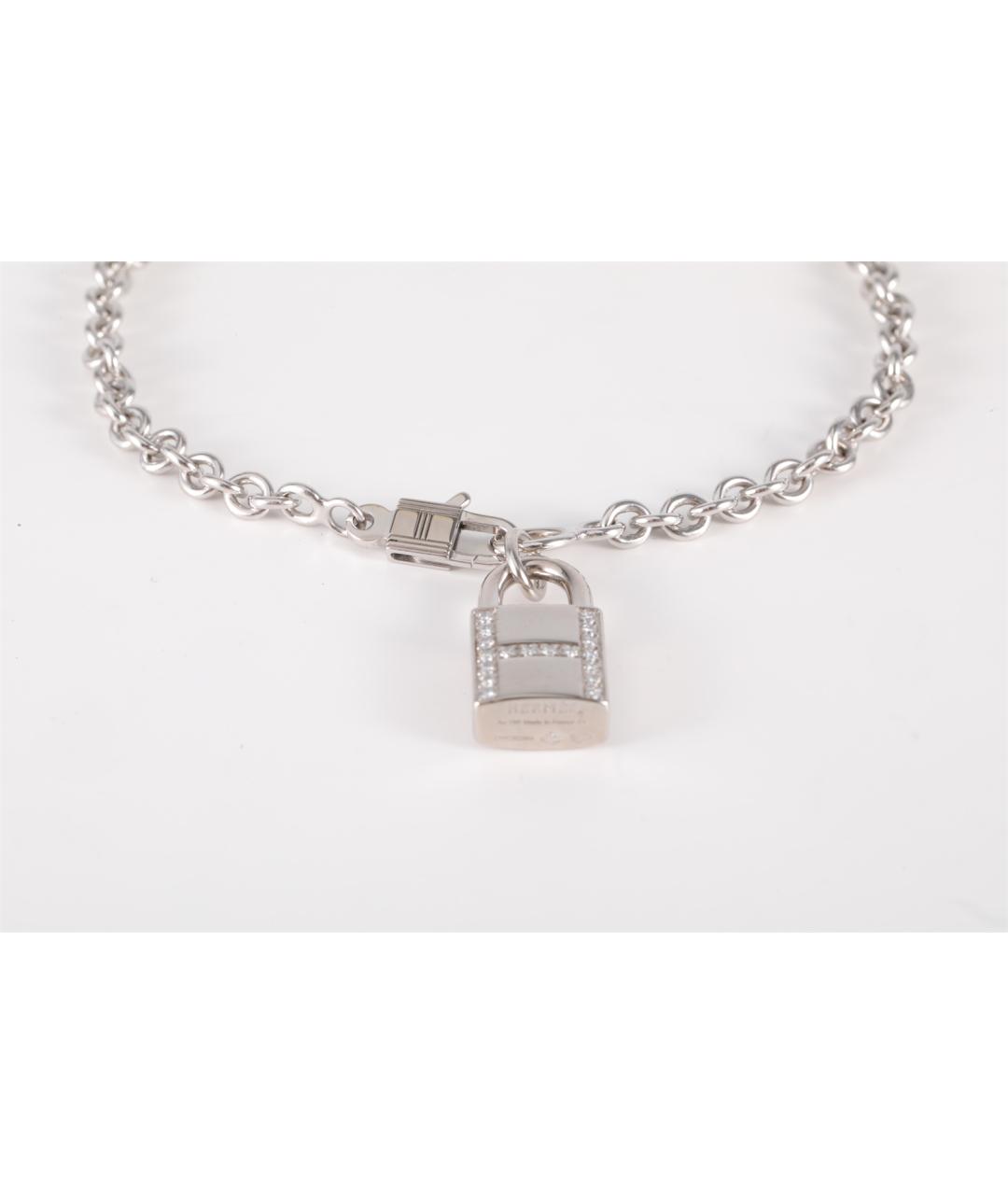 HERMES Серебрянный браслет из белого золота, фото 2