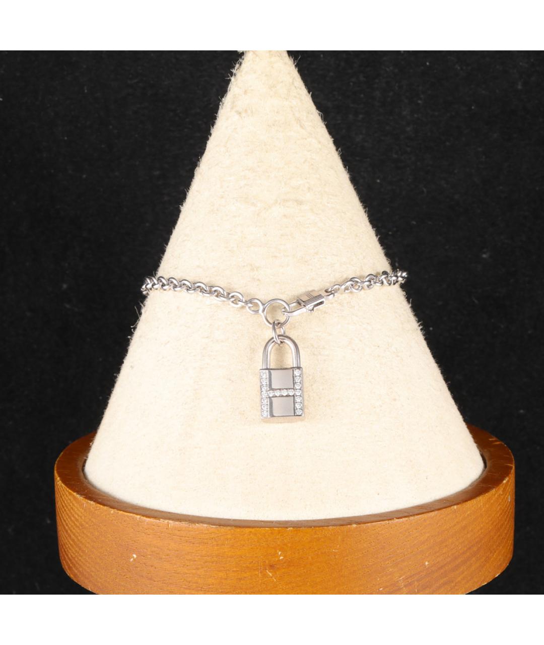 HERMES Серебрянный браслет из белого золота, фото 8