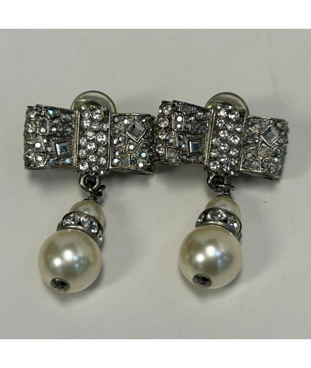 CHANEL Серые металлические серьги, фото 8