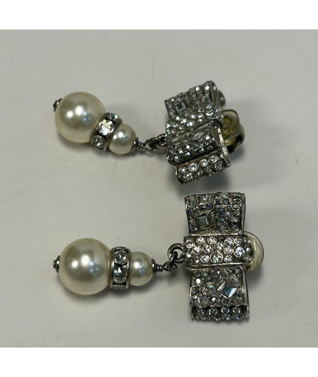 CHANEL Серые металлические серьги, фото 9