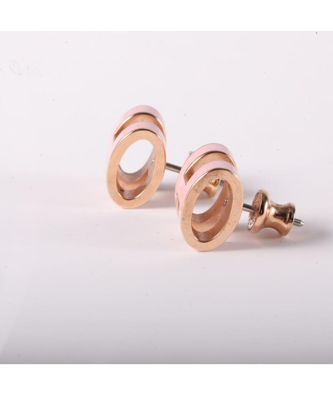 HERMES Розовые металлические серьги, фото 4