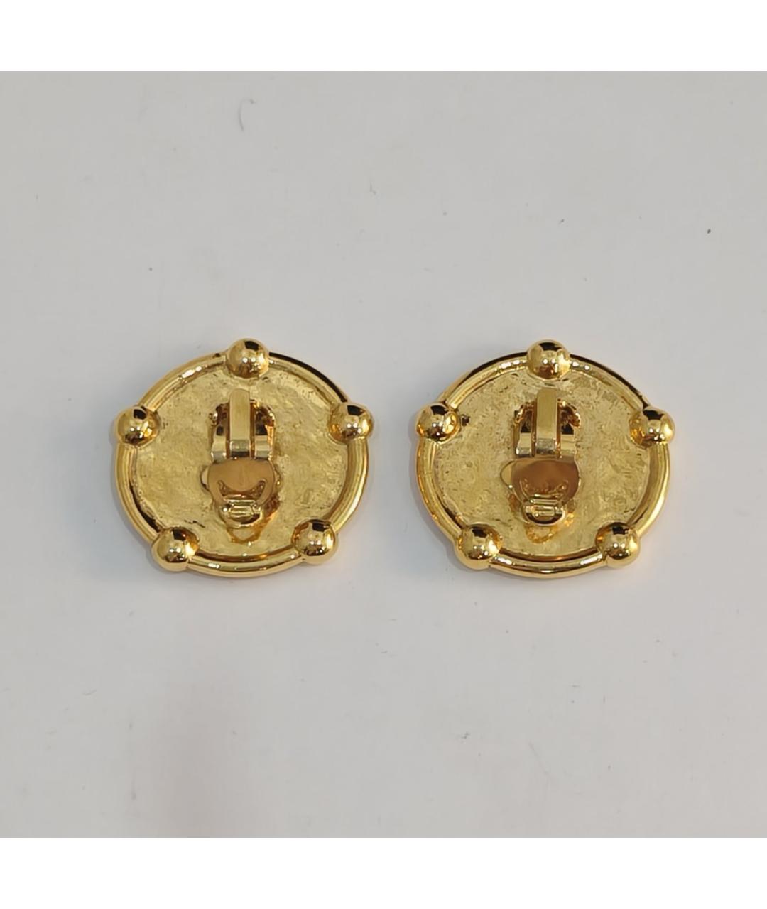 CHANEL Золотые металлические клипсы, фото 4