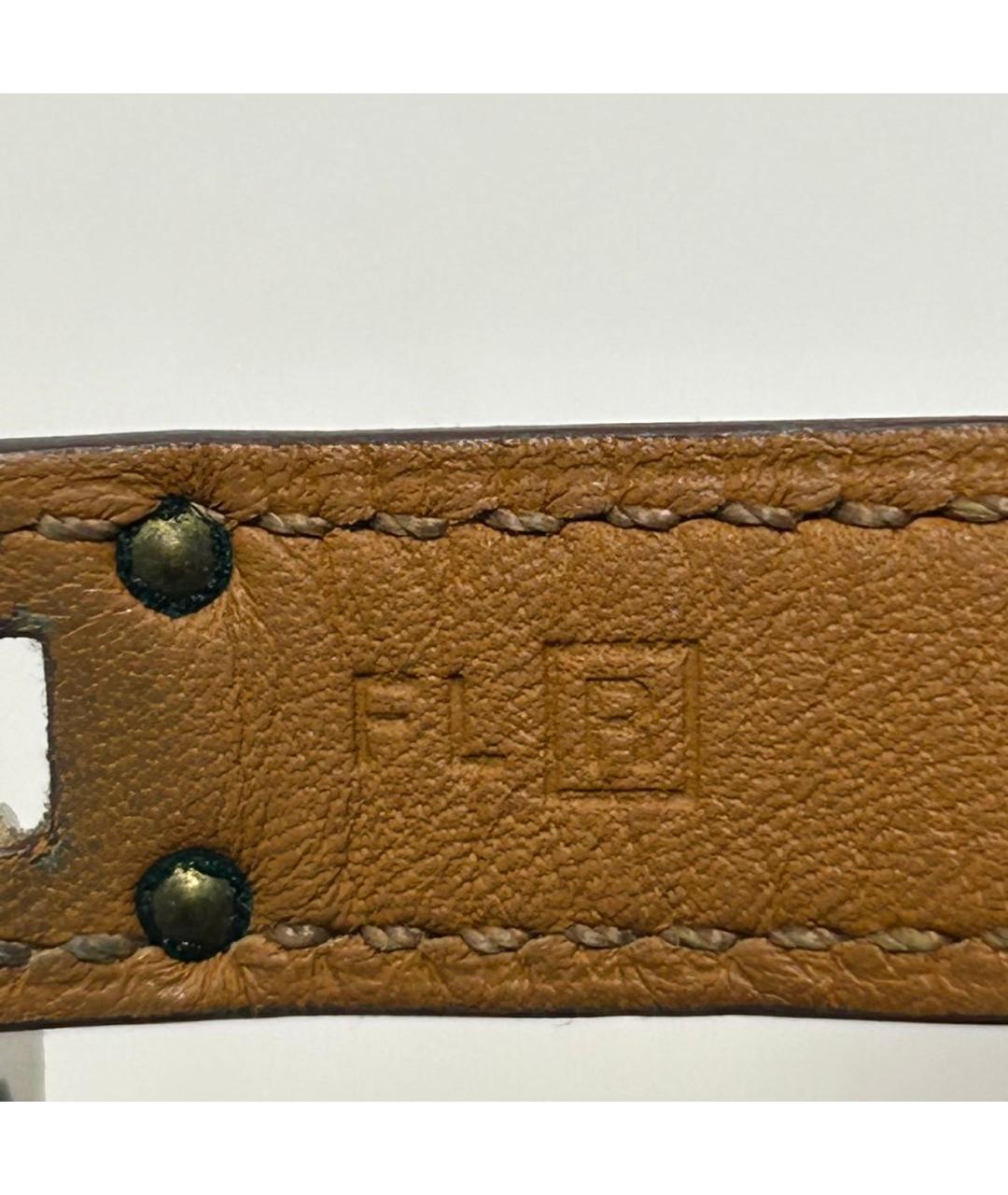 HERMES Коричневый кожаный браслет, фото 6