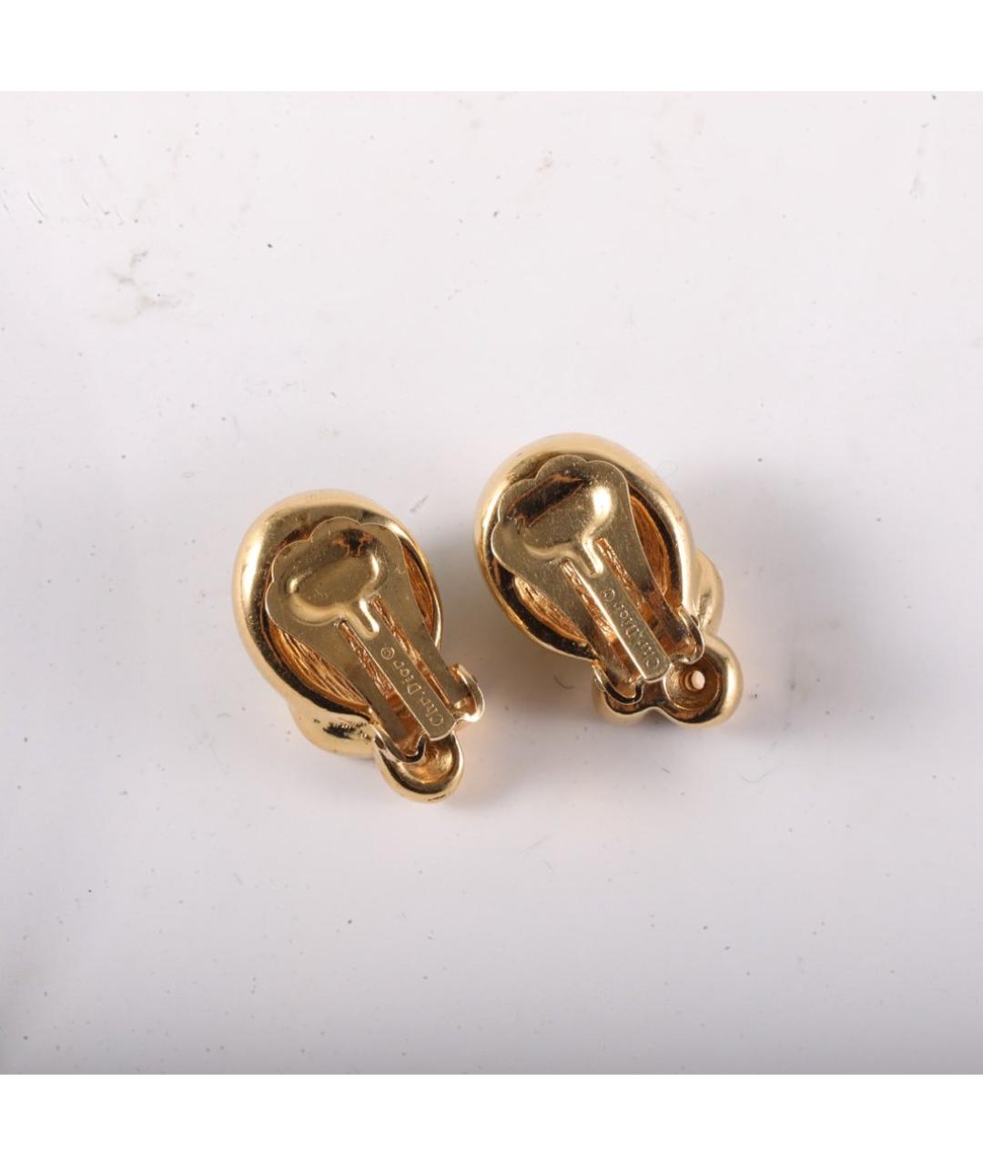 CHRISTIAN DIOR Зеленые металлические серьги, фото 5