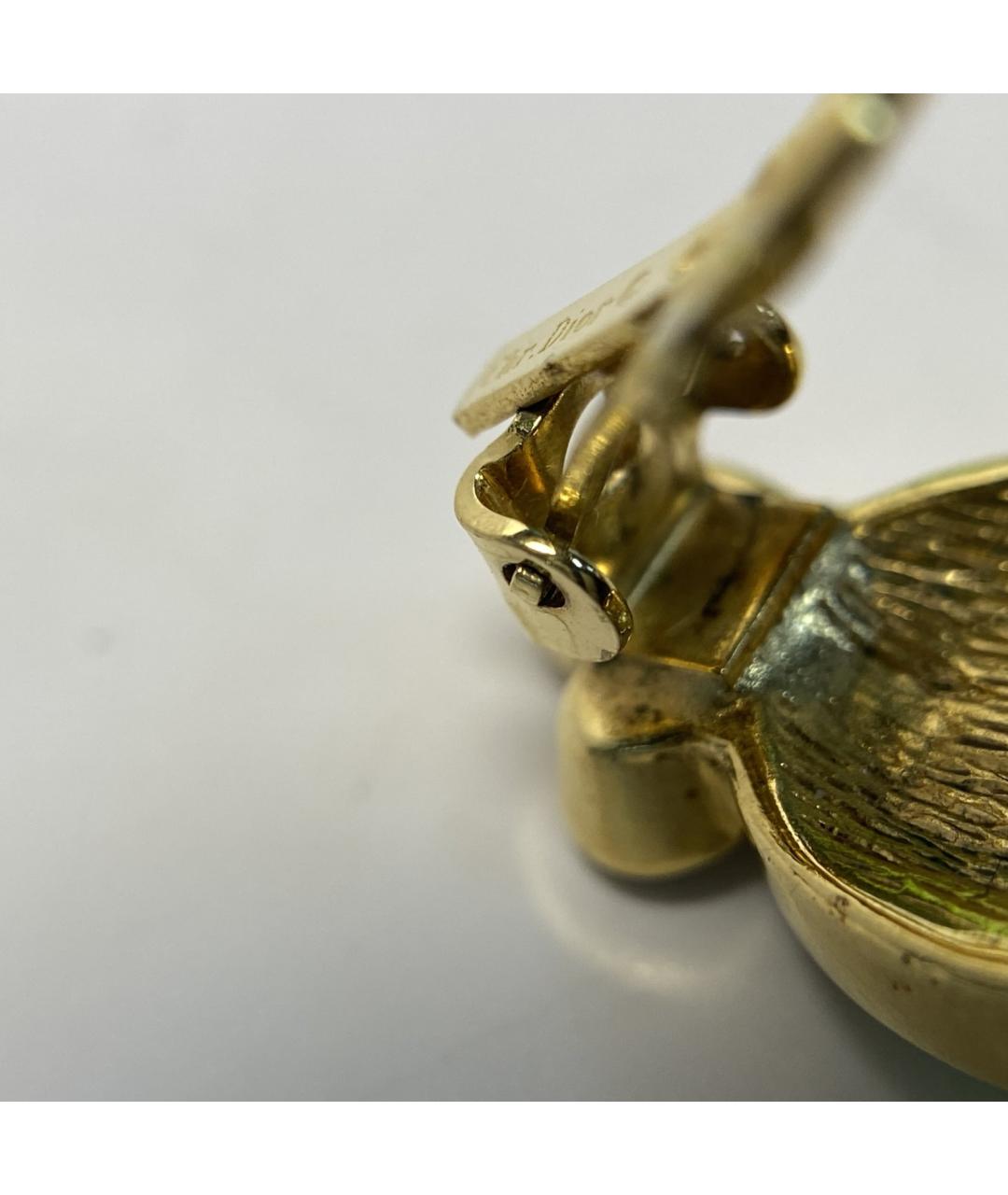 CHRISTIAN DIOR Зеленые металлические серьги, фото 8