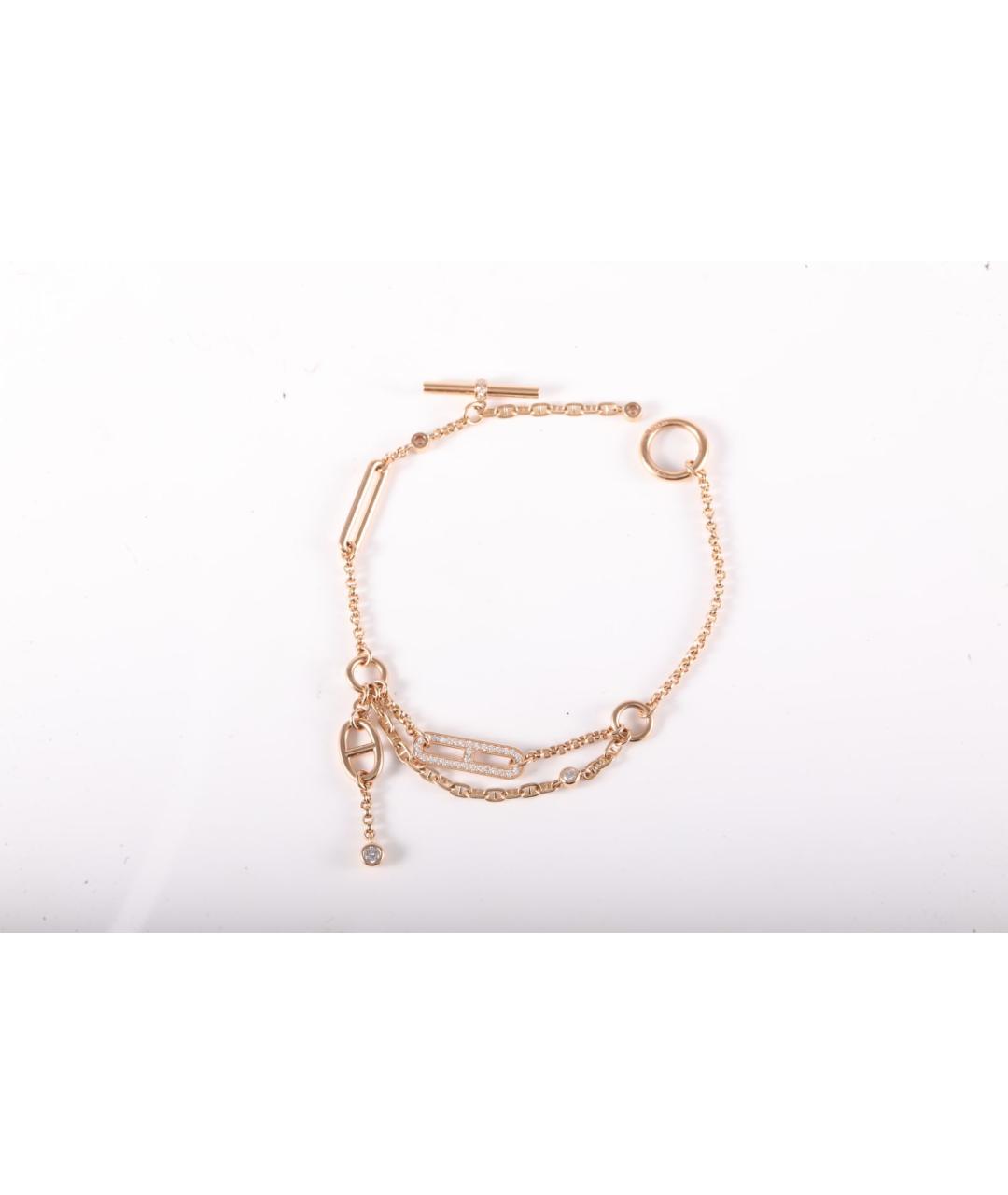 HERMES Золотой браслет из розового золота, фото 6