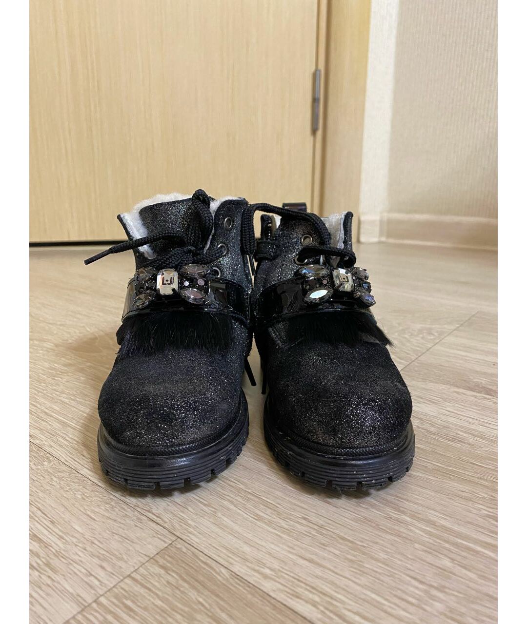 LIU JO Черные замшевые ботинки, фото 2