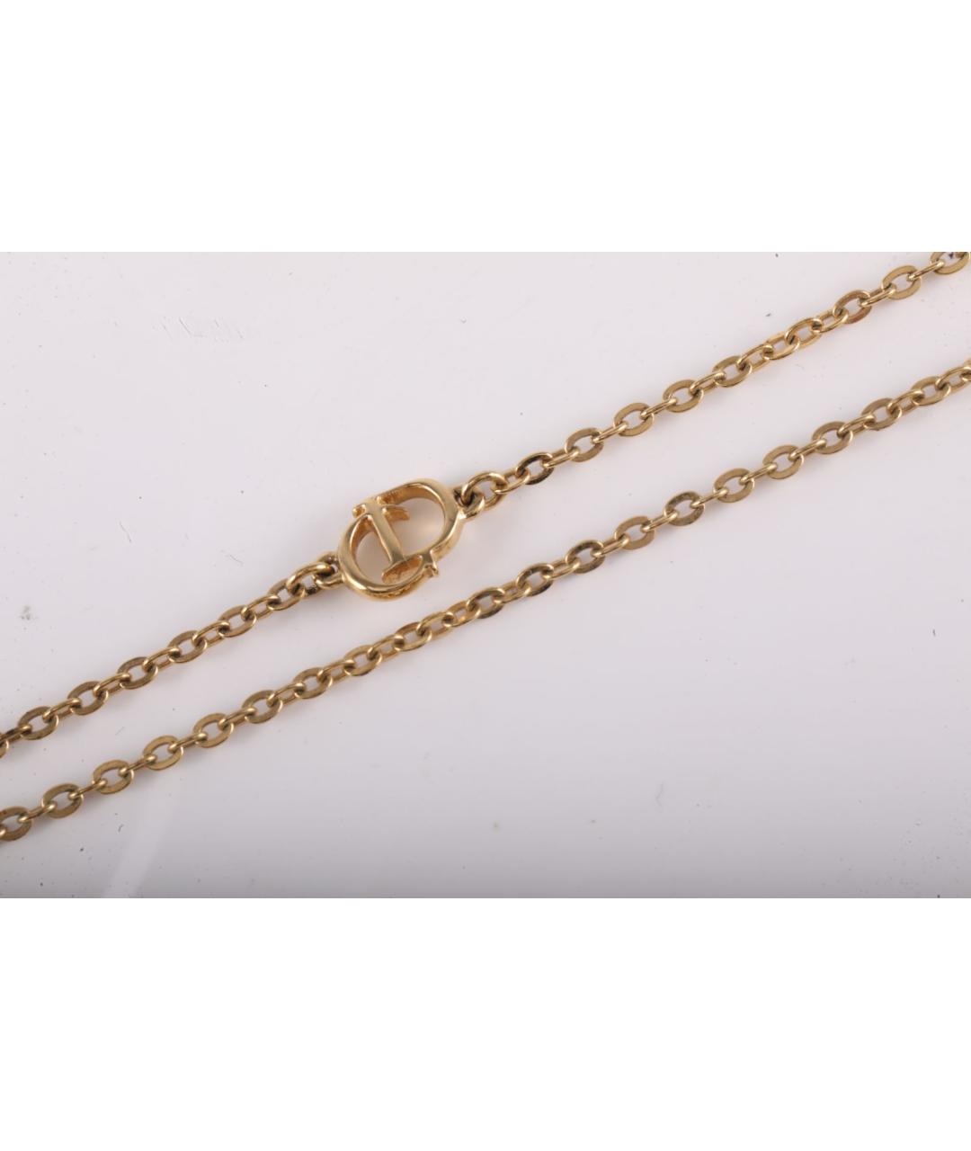 CHRISTIAN DIOR Золотая металлическая подвеска, фото 3