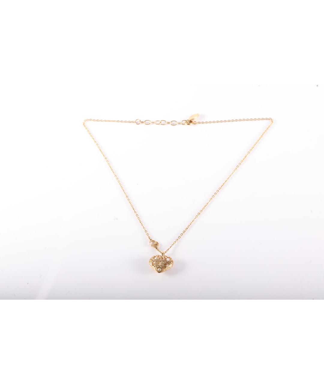 CHRISTIAN DIOR Золотая металлическая подвеска, фото 5