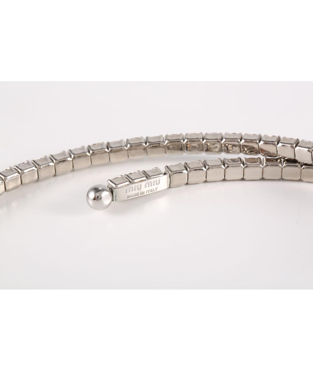 MIU MIU Серое металлическое колье, фото 4