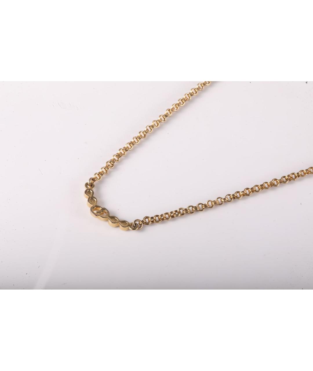 CHRISTIAN DIOR Золотое металлическое колье, фото 4