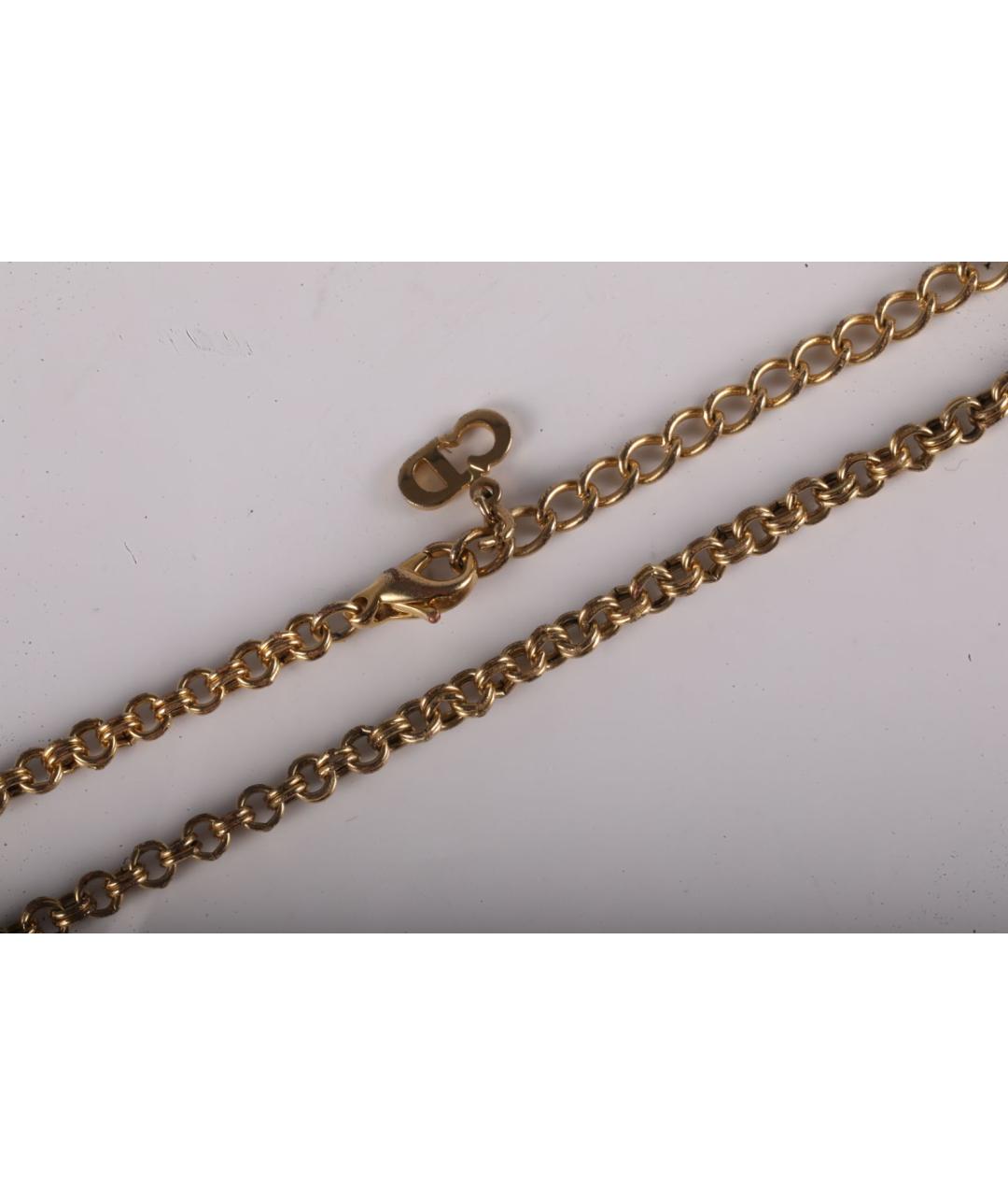 CHRISTIAN DIOR Золотое металлическое колье, фото 3