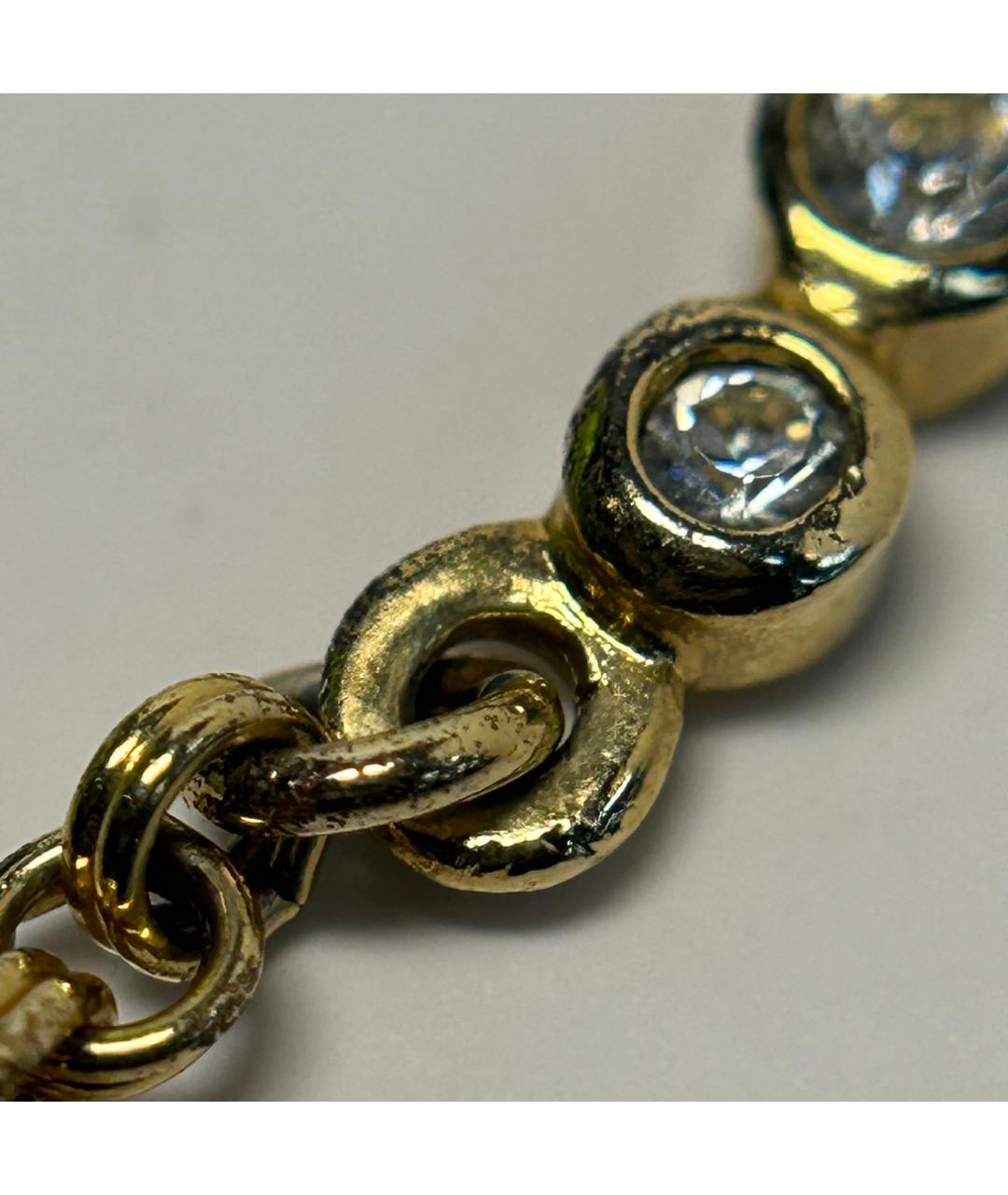 CHRISTIAN DIOR Золотое металлическое колье, фото 9