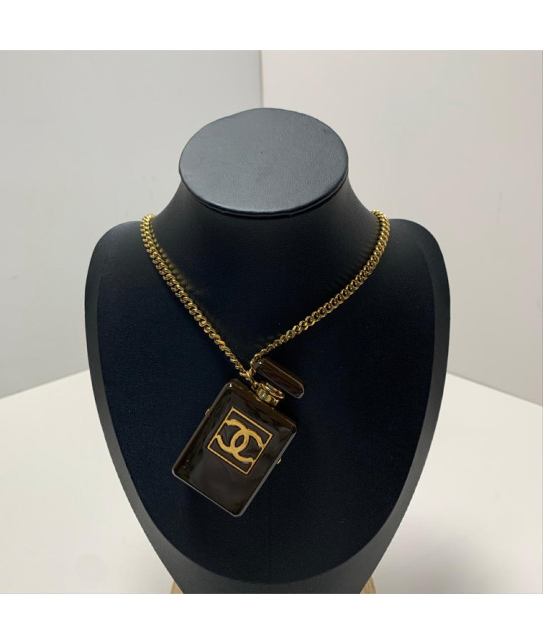 CHANEL Черное металлическое колье, фото 8