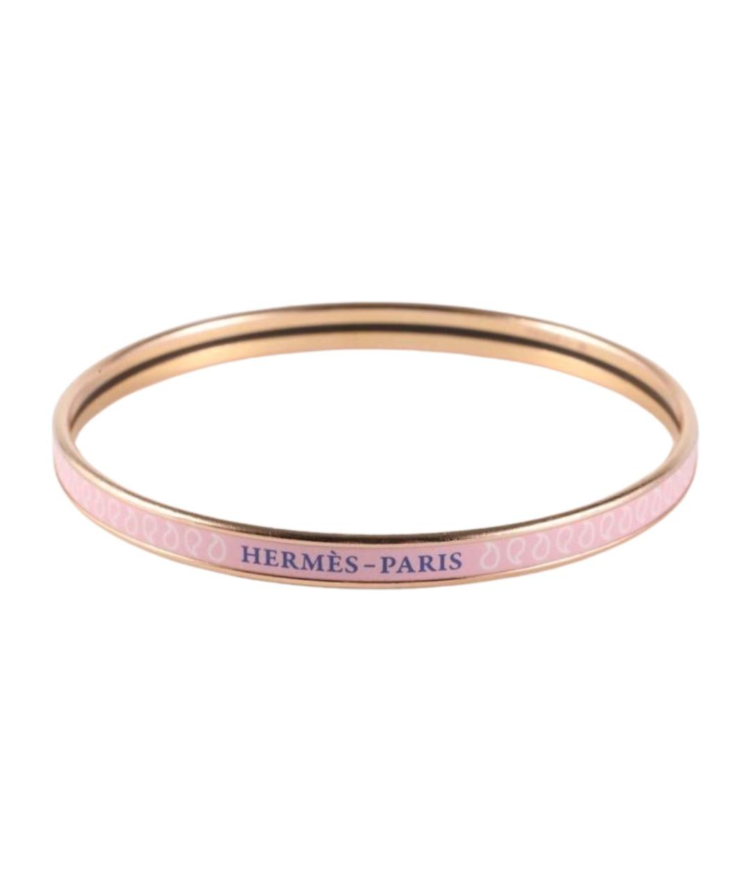 HERMES Розовый металлический браслет, фото 1