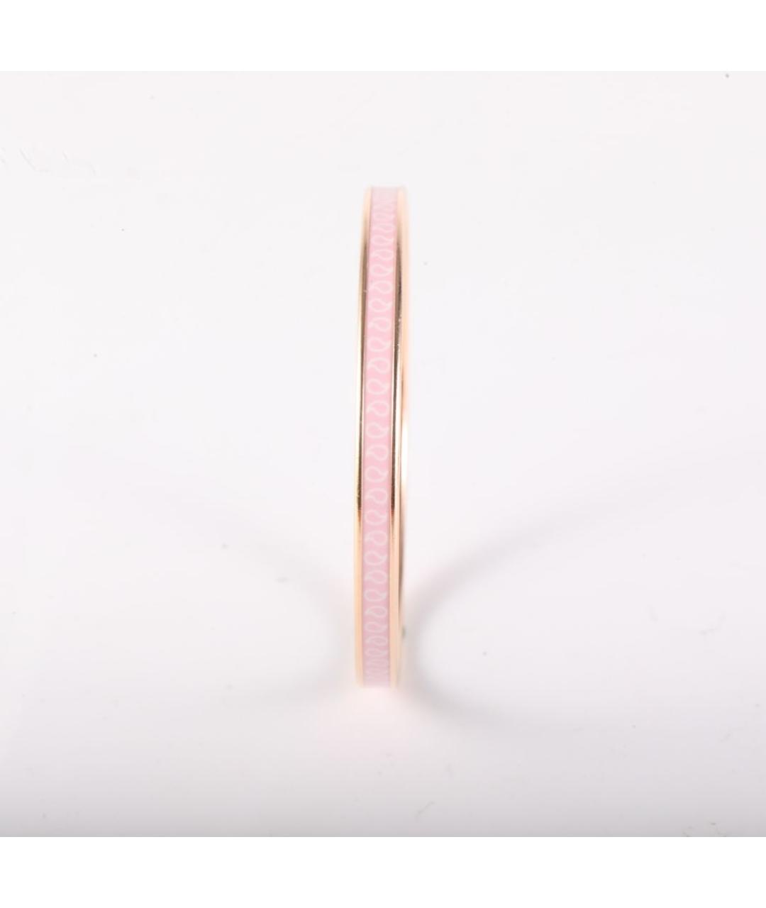 HERMES Розовый металлический браслет, фото 2