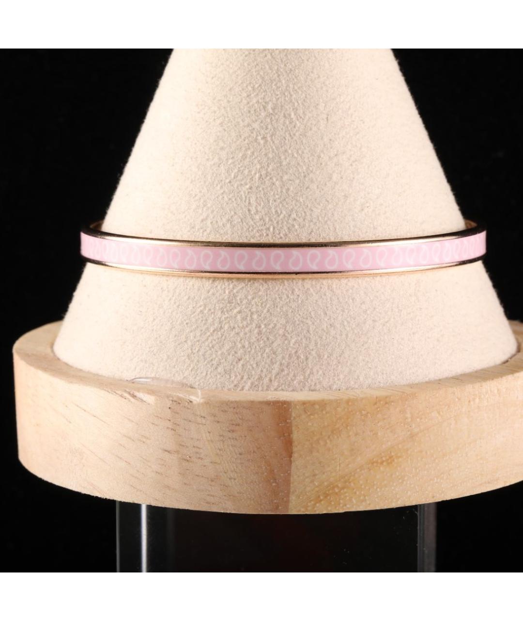 HERMES Розовый металлический браслет, фото 5