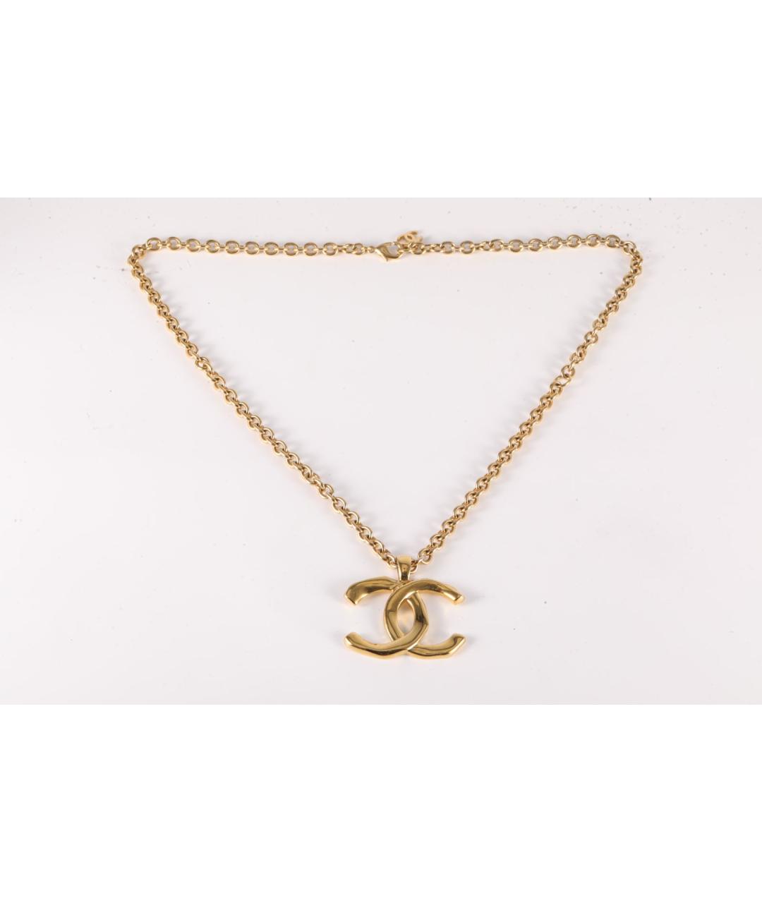 CHANEL Золотая металлическая подвеска, фото 6