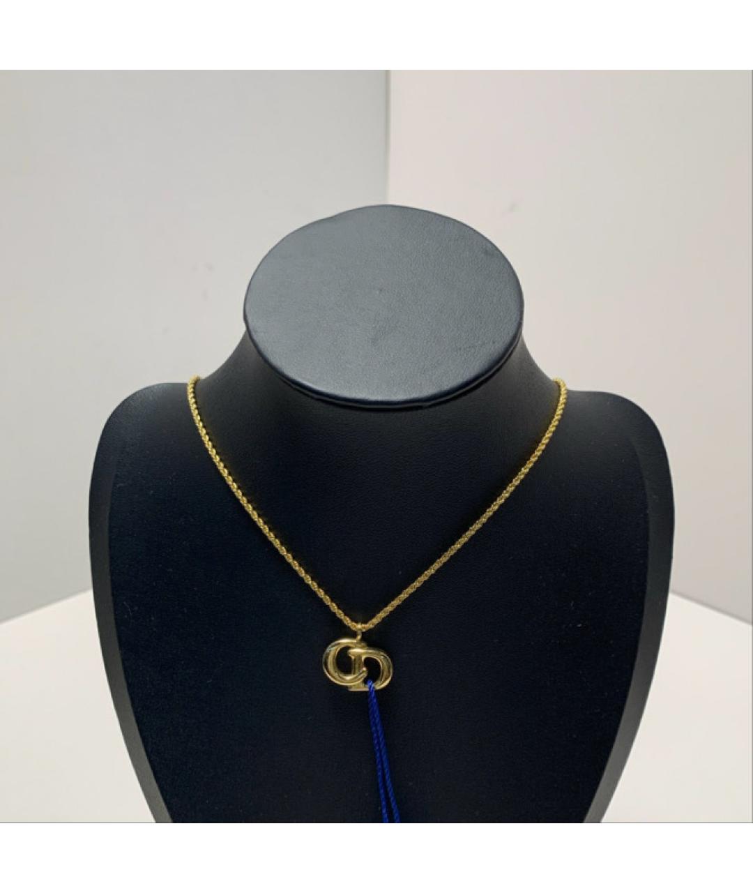 CHRISTIAN DIOR Золотая металлическая подвеска, фото 8