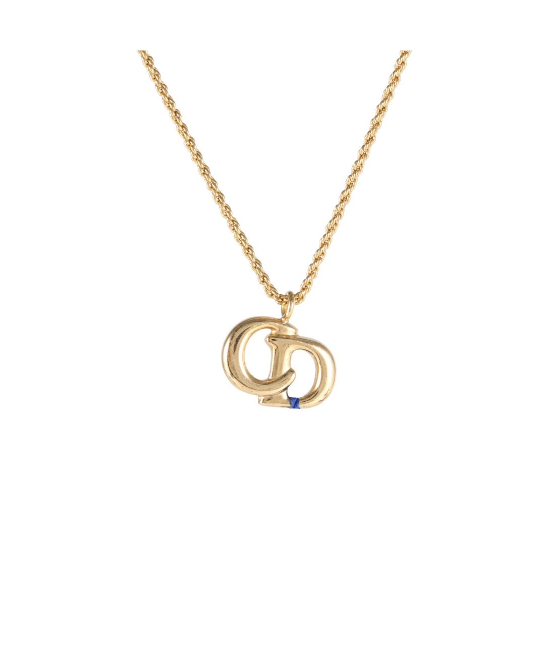 CHRISTIAN DIOR Золотая металлическая подвеска, фото 1