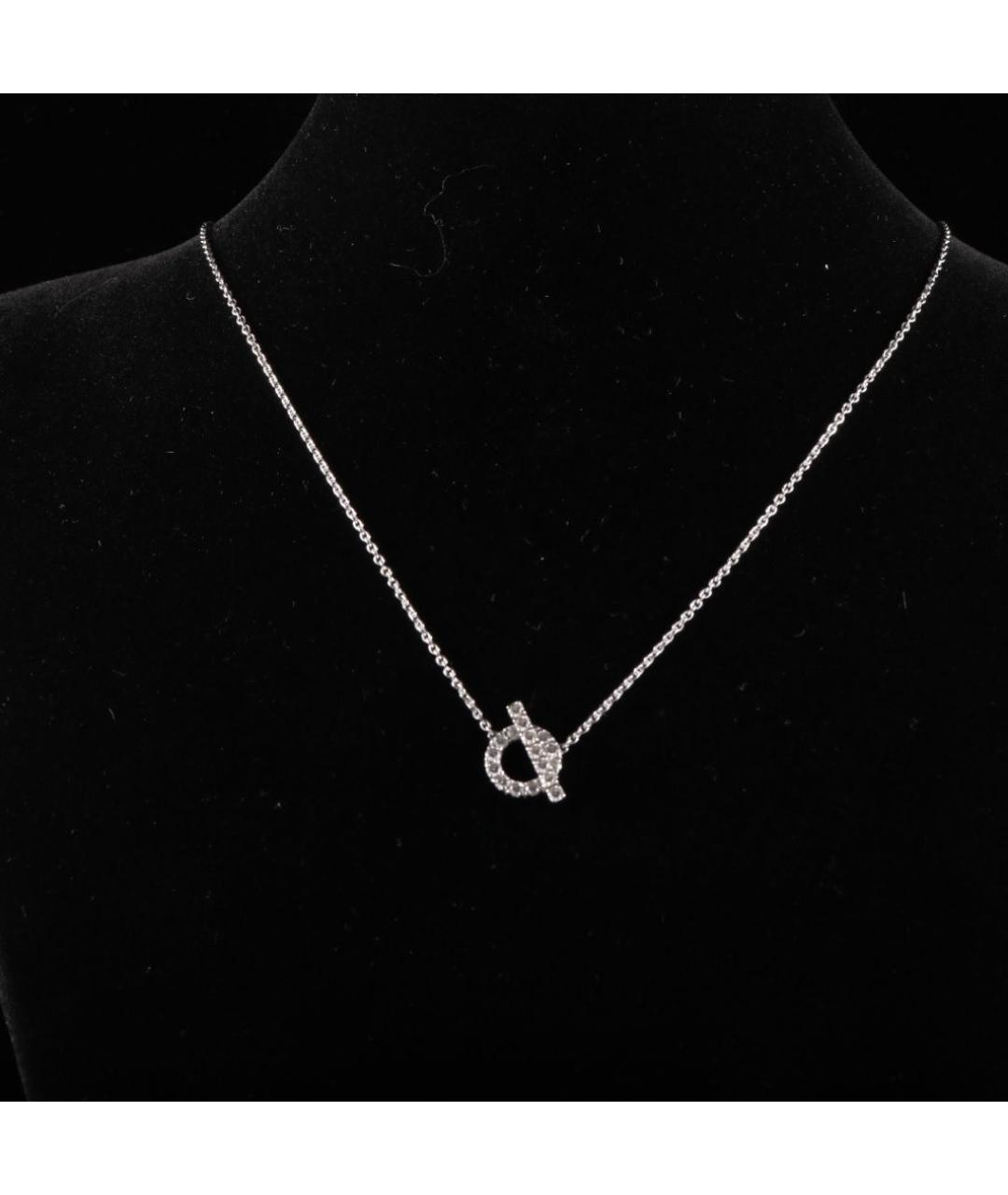 HERMES Серебряное колье из белого золота, фото 6