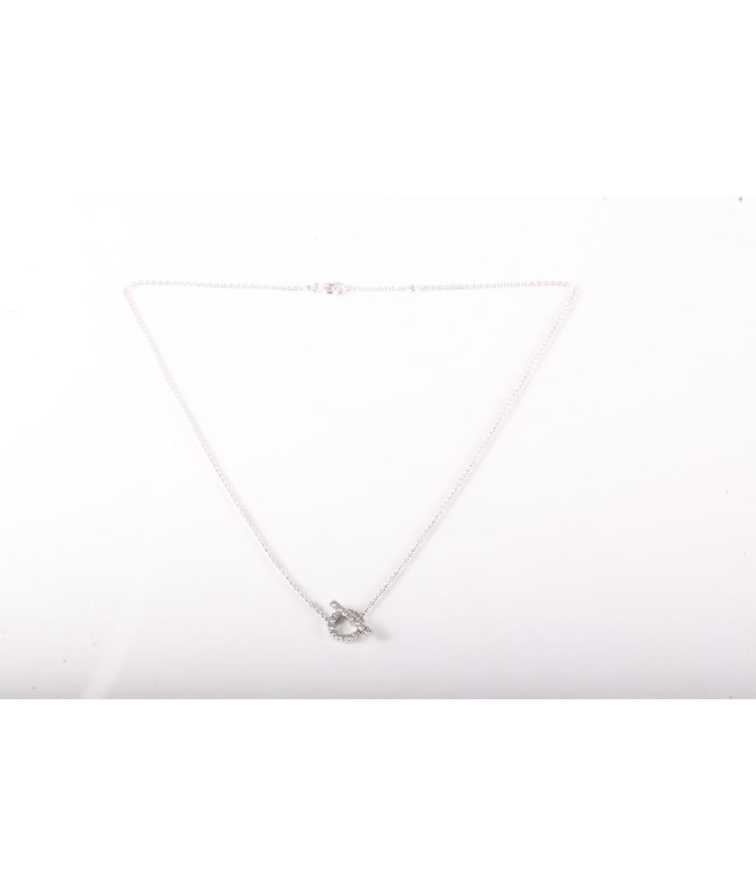HERMES Серебряное колье из белого золота, фото 5