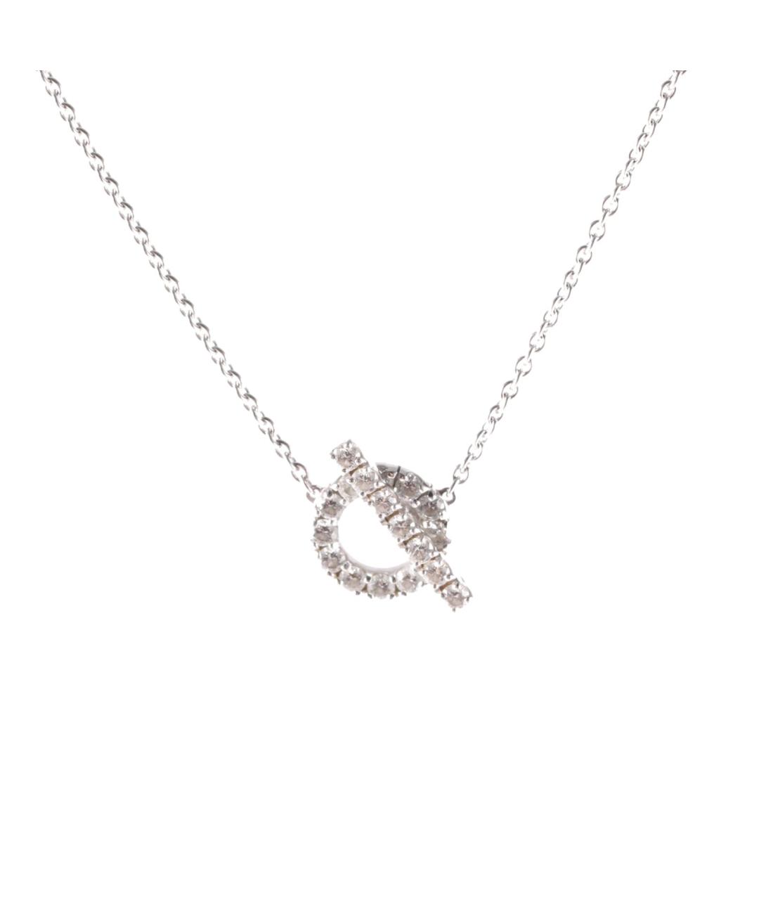 HERMES Серебряное колье из белого золота, фото 1