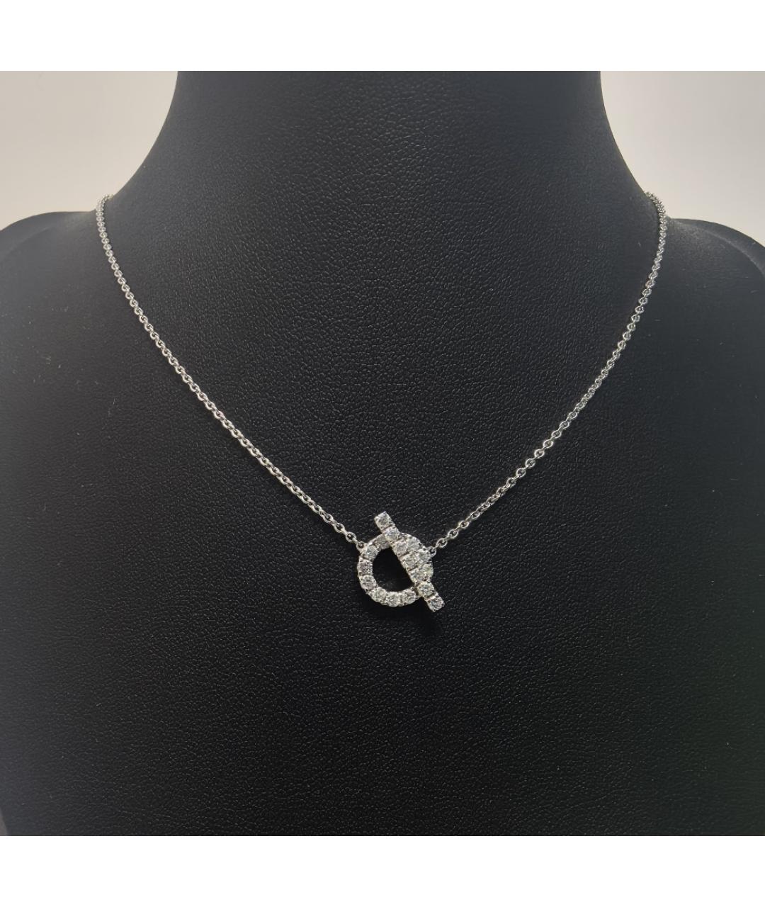 HERMES Серебряное колье из белого золота, фото 7