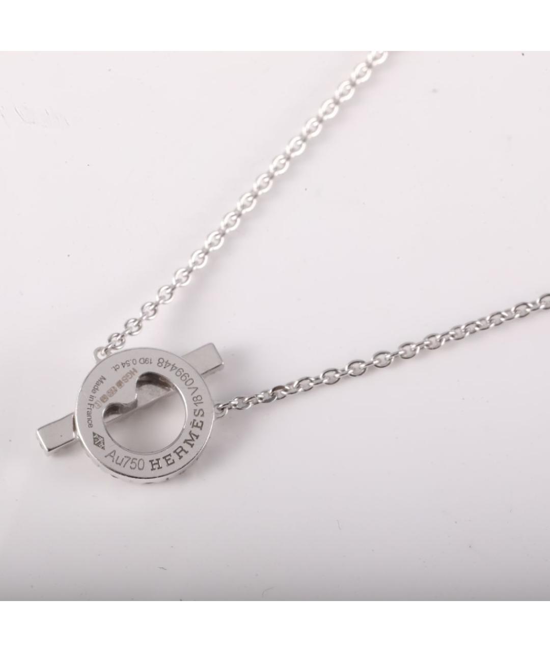 HERMES Серебряное колье из белого золота, фото 2