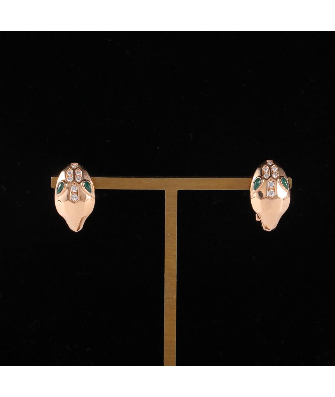 BVLGARI Золотые серьги из розового золота, фото 7