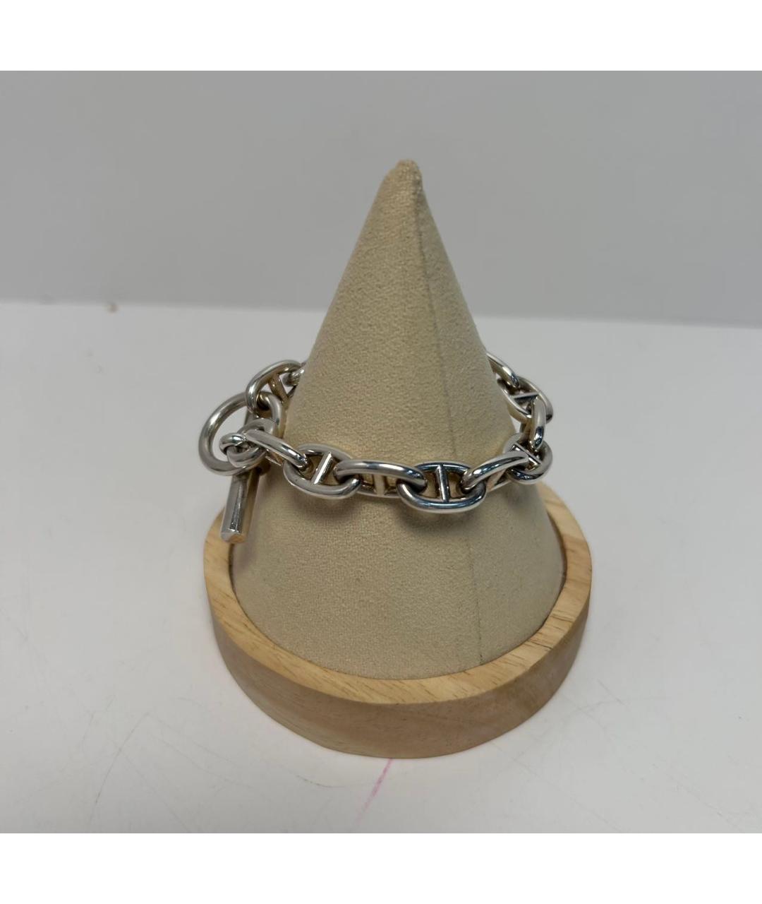 HERMES Серый серебряный браслет, фото 9