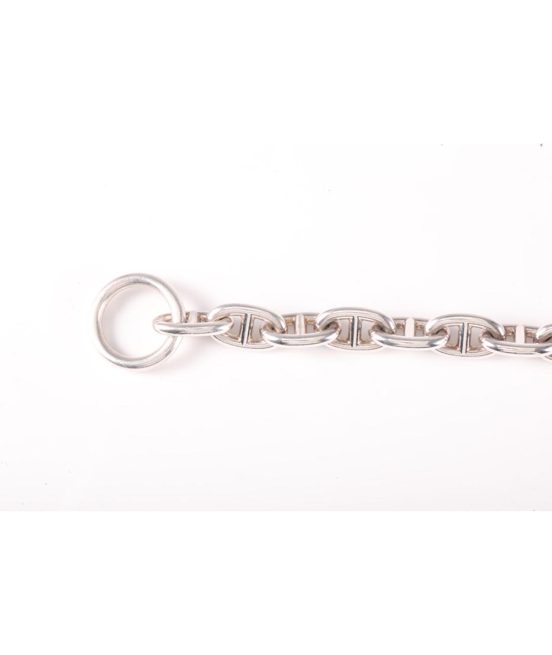 HERMES Серый серебряный браслет, фото 6